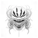 easy Venom Marvel tattoo design idea