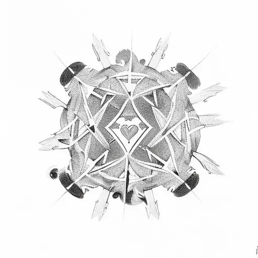 A group of friends holding hands, each with a different symbol representing their unique bond and shared love for friendship tattoo design idea