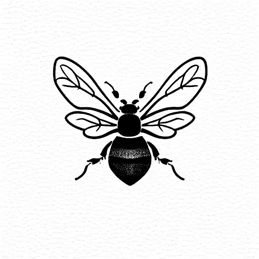 rose heart plane tree bee tattoo design idea