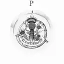Scotland passport stamp with a thistle and the loch Ness monster tattoo design idea