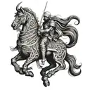 persian warrior  tattoo design idea