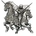 persian warrior  tattoo design idea