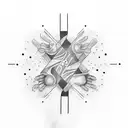 hand hilding the galaxy tattoo design idea
