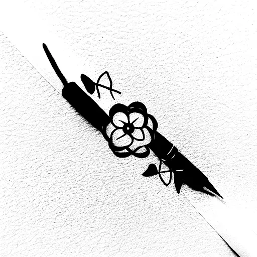 Z & A Composition tattoo design idea