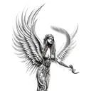 Fallen Angel Lucifer tattoo design idea