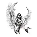 Fallen Angel Lucifer tattoo design idea