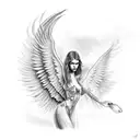 Fallen Angel Lucifer tattoo design idea
