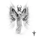 Fallen Angel Lucifer tattoo design idea