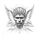 Fallen Angel Lucifer tattoo design idea