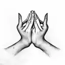 Two hands reaching out to each other, one filled with love and the other with fear, symbolizing the contrast between empathy and hate tattoo design idea