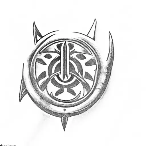 Trident tattoo design idea