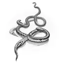Snake Wrapped Around a Sword tattoo design idea