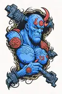 Hellboy tattoo design idea