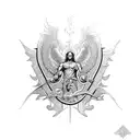 st michael  tattoo design idea