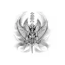 st michael  tattoo design idea