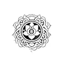 Zen Symbol, Lotus Flower, Infinite Loop and Minimalistic Heart tattoo design idea