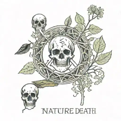 nature and death tarot card tattoo design idea