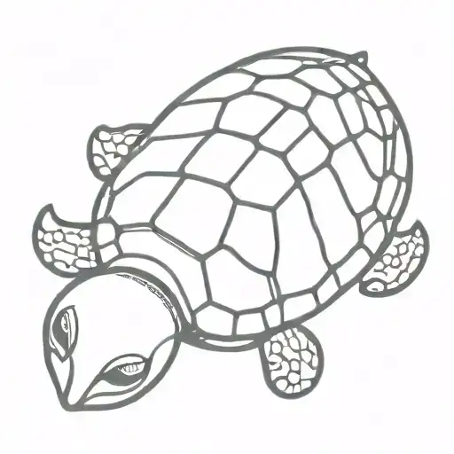 Semicolon turtle tattoo design idea
