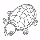 Semicolon turtle tattoo design idea