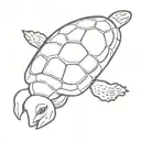 Semicolon turtle tattoo design idea