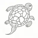 Semicolon turtle tattoo design idea