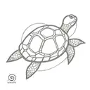 Semicolon turtle tattoo design idea