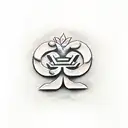 kanji "alone" and "love" with fuji-sama and cherry flower  tattoo design idea