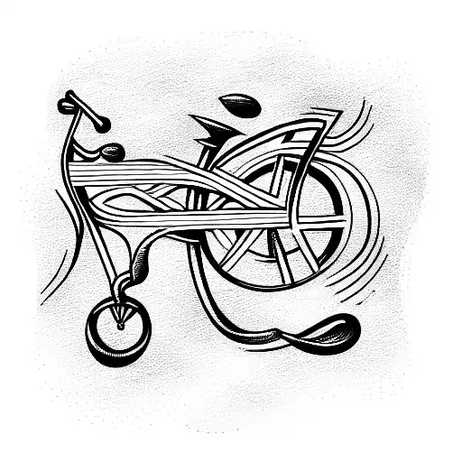 bicycle guitar  tattoo design idea