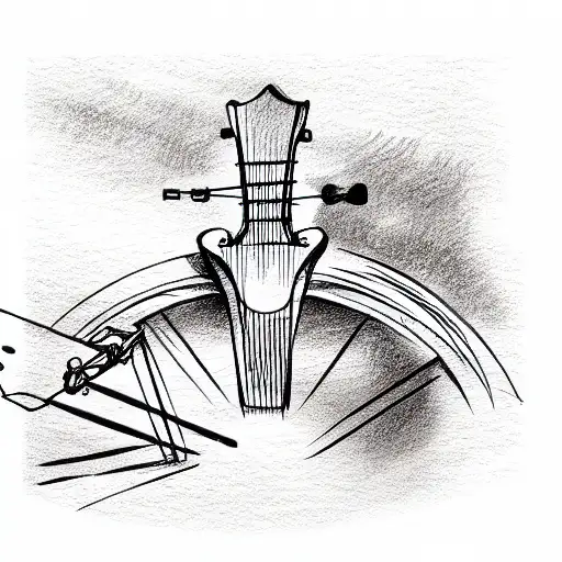bicycle guitar  tattoo design idea