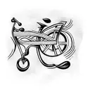 bicycle guitar  tattoo design idea