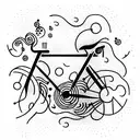 bicycle guitar  tattoo design idea