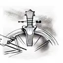 bicycle guitar  tattoo design idea