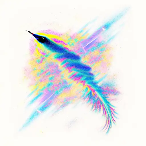 A dynamic tornado with vibrant colors representing energy and ambition tattoo design idea