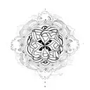 Mandala with chat gpt logo tattoo design idea