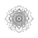 Mandala with chat gpt logo tattoo design idea