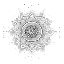 Mandala with chat gpt logo tattoo design idea