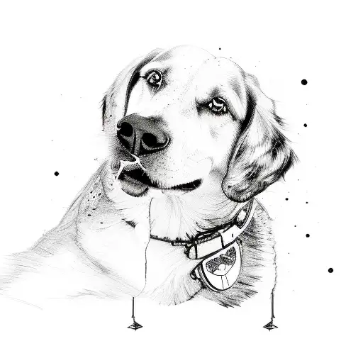 dog, paw print, waterfall, train tattoo design idea