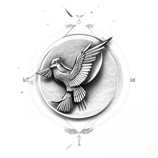 mockingjay tattoo design idea