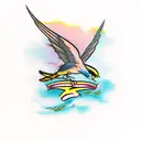 Sparrow tattoo design idea