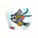 Sparrow tattoo design idea