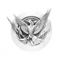 mockingjay tattoo design idea