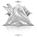 volcano tattoo design idea