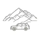 car mountain  tattoo design idea