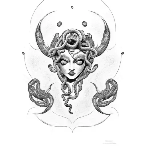 Medusa bodysuit tattoo design idea
