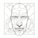 alex terrible mask over upside-down cross tattoo tattoo design idea