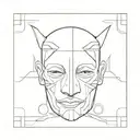 alex terrible mask over upside-down cross tattoo tattoo design idea