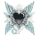 A cold heart with wings around it, and something related to ice incorporated. tattoo design idea