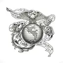 Marines usmc tattoo design idea