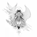 dove with coordinates tattoo design idea