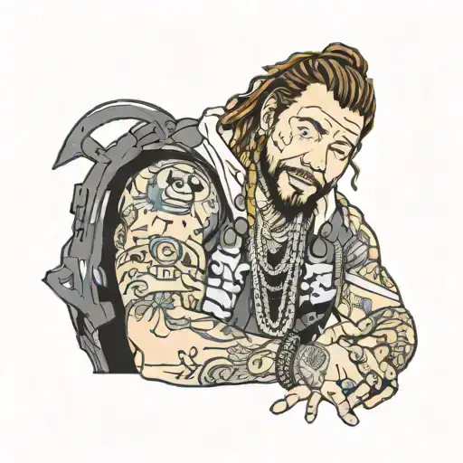 Post Malone tattoo design idea